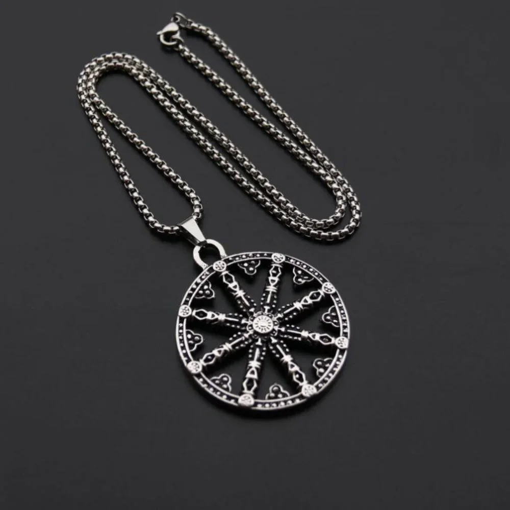 ❤️Punk stainless steel rudder choker pendant necklace for women/men,N902…